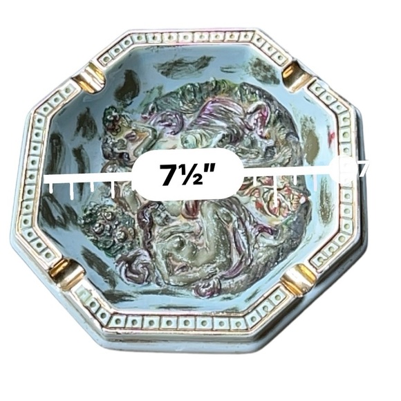 Vintage Capodimonte Porcelain Ashtray Large Signed And Dated “78 Made In Italy - Picture 8 of 12